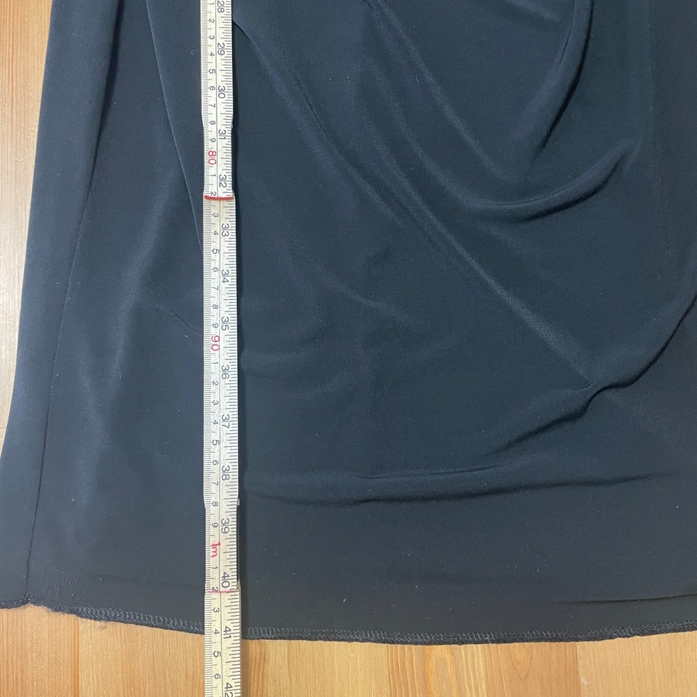 VICTORIAS SECRET Black Sleeveless Draped Sheath Stretch Dress L Cocktail Party - Picture 15 of 15